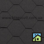 Битумная черепица RoofShield Classic Стандарт графитно-черный
