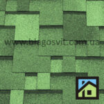 Битумная черепица RoofShield Elite Модерн зеленый с оттенением