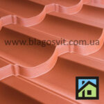 Модульная металлочерепица Tile Тайл Модерн матполиэстер RAL 8004