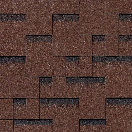 Битумная черепица RoofShield Family Light Модерн коричневый с оттенением