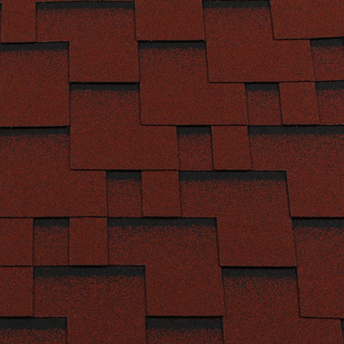 Битумная черепица RoofShield Premium Модерн красный с оттенением