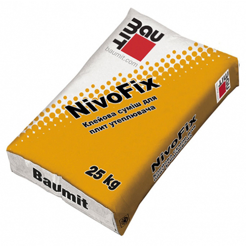 Клей для приклеювання ППС і мінераловатних плит Baumit NivoFix
